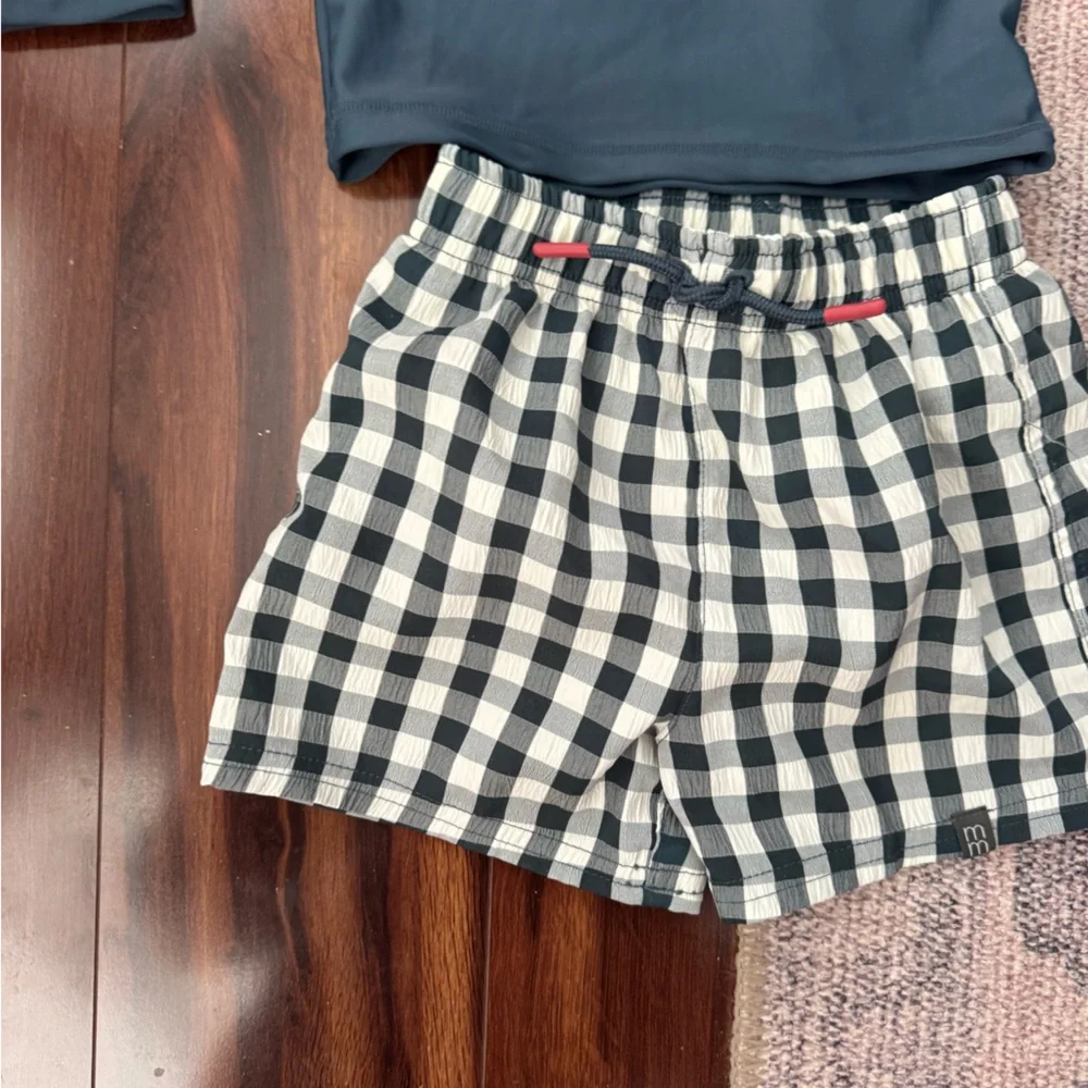 Toddler boy swim shorts and top